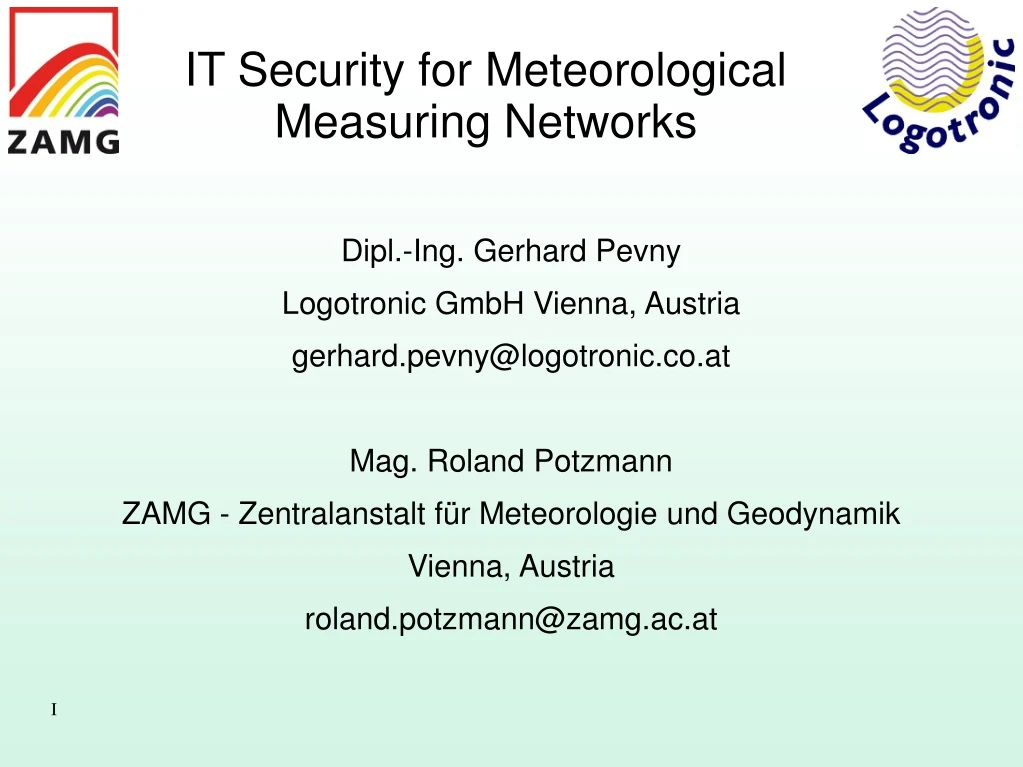 it security for meteorological measuring networks