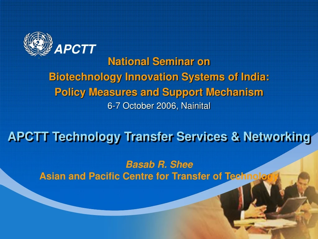 apctt technology transfer services networking