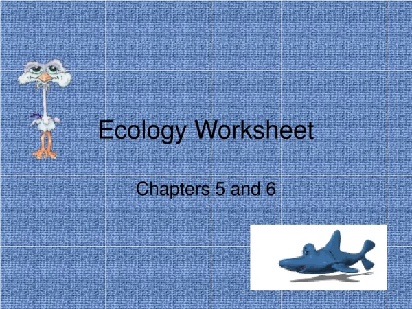 Ecology Worksheet