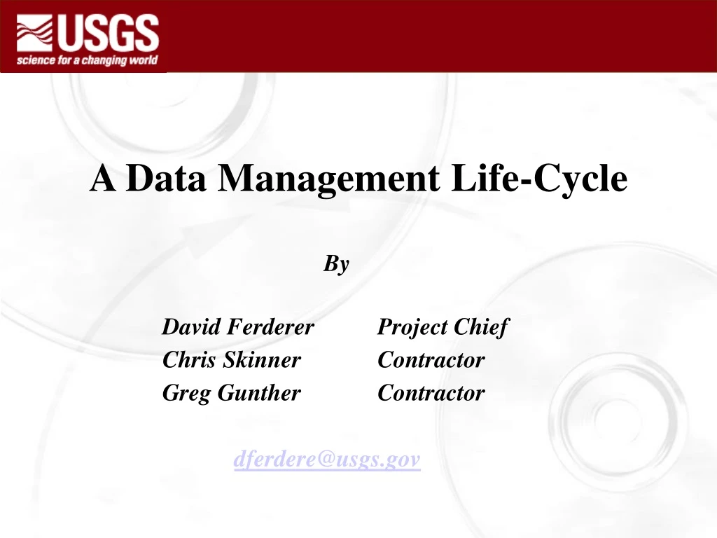 a data management life cycle
