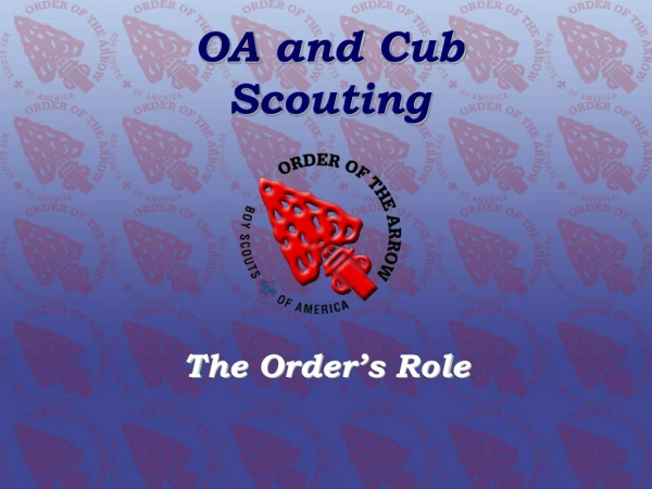 OA and Cub Scouting