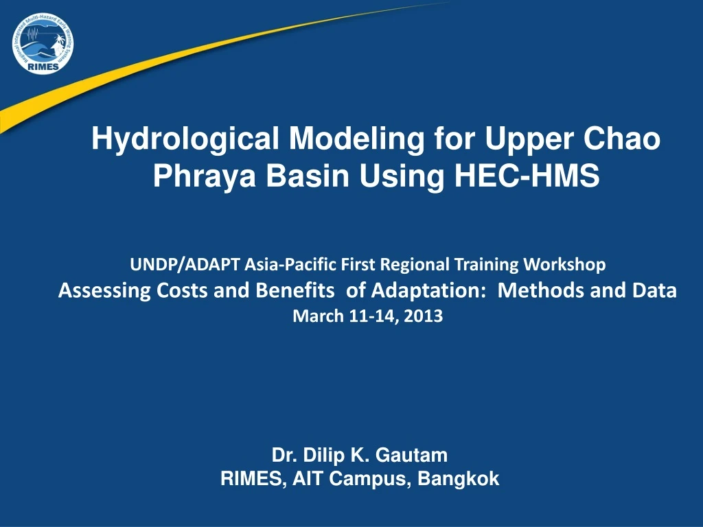 hydrological modeling for upper chao phraya basin