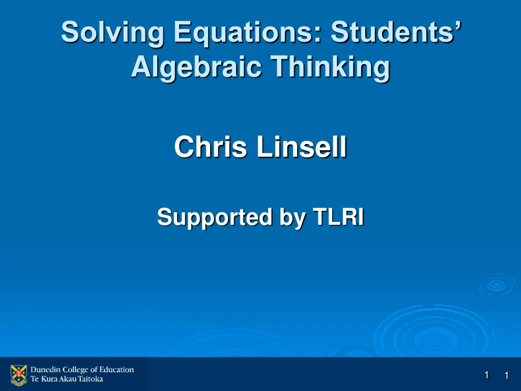 solving equations students algebraic thinking