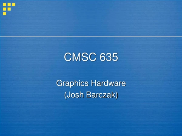 CMSC 635