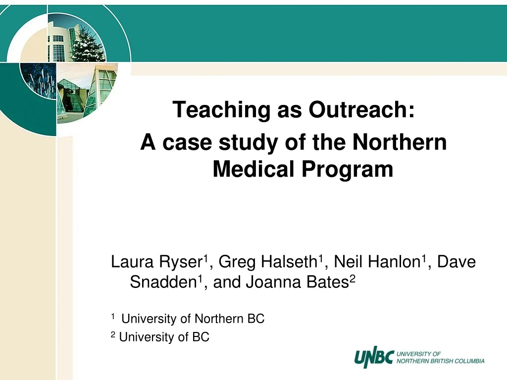 teaching as outreach a case study of the northern