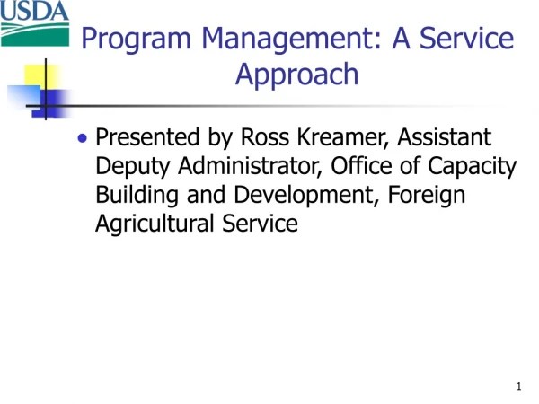 Program Management: A Service Approach