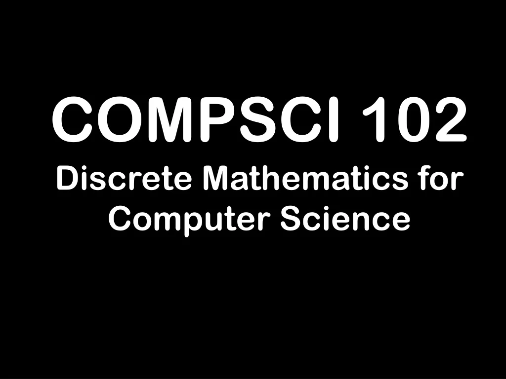 compsci 102