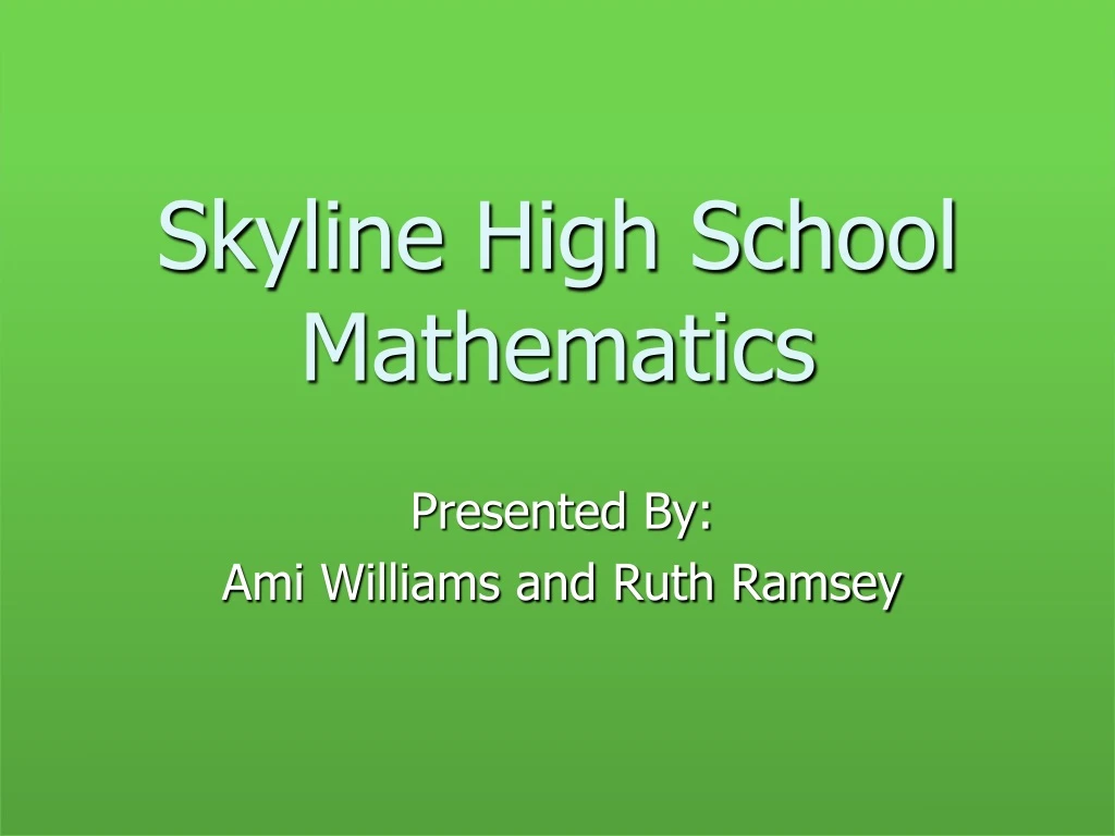 skyline high school mathematics