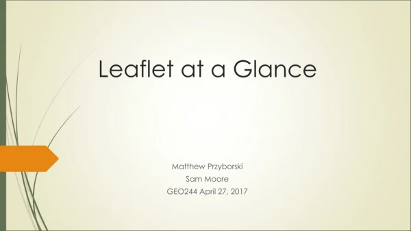 Leaflet at a Glance