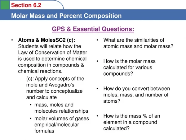 GPS &amp; Essential Questions: