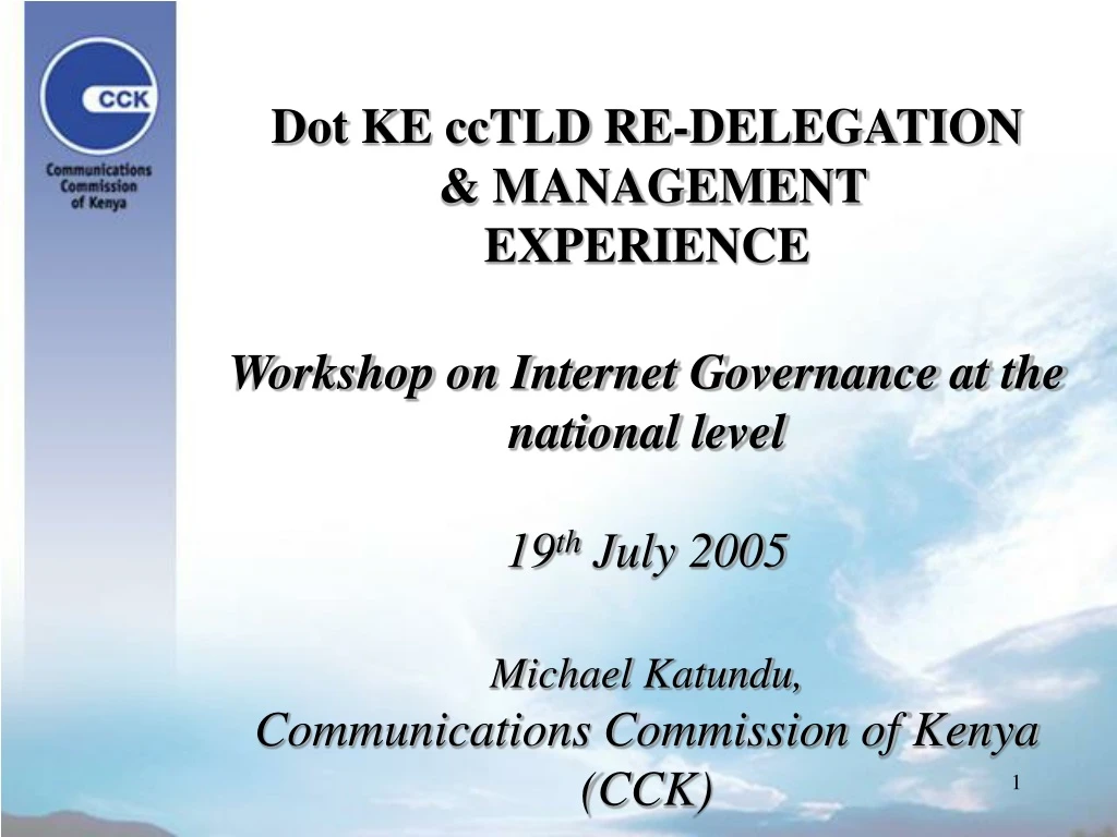 dot ke cctld re delegation management experience