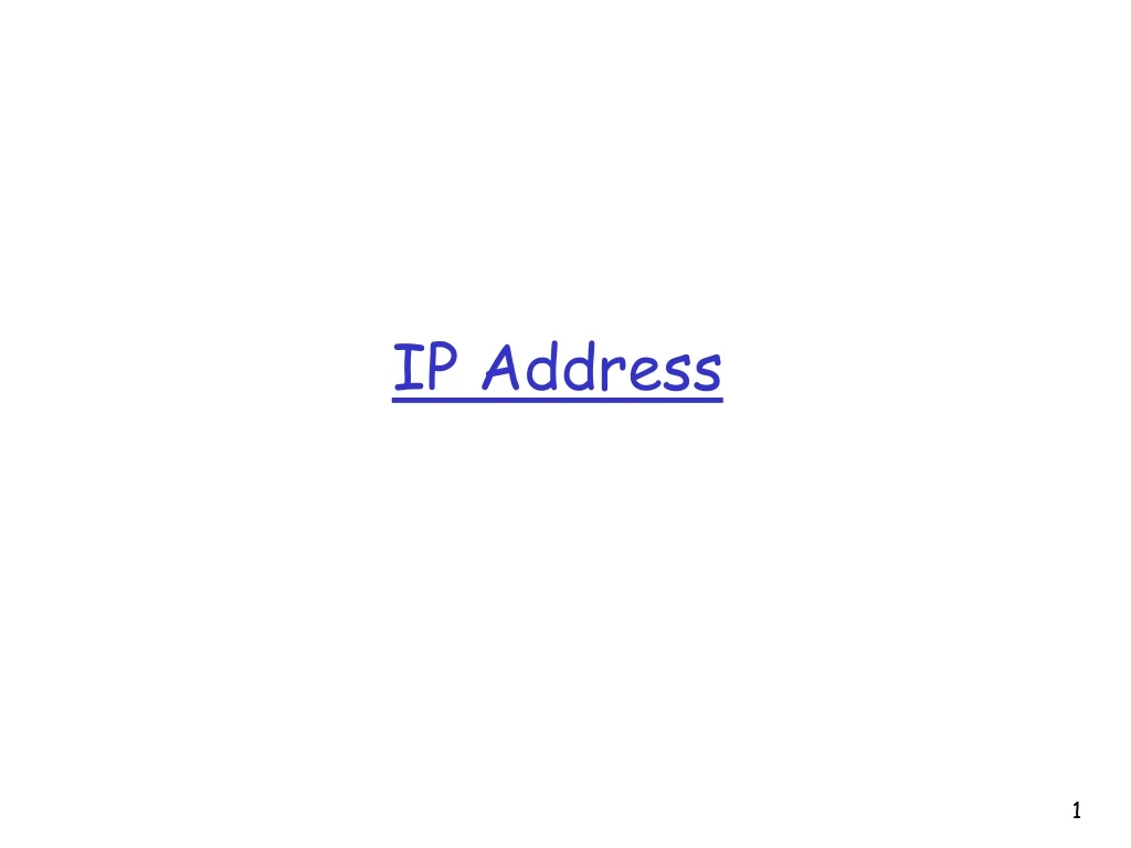 ip address