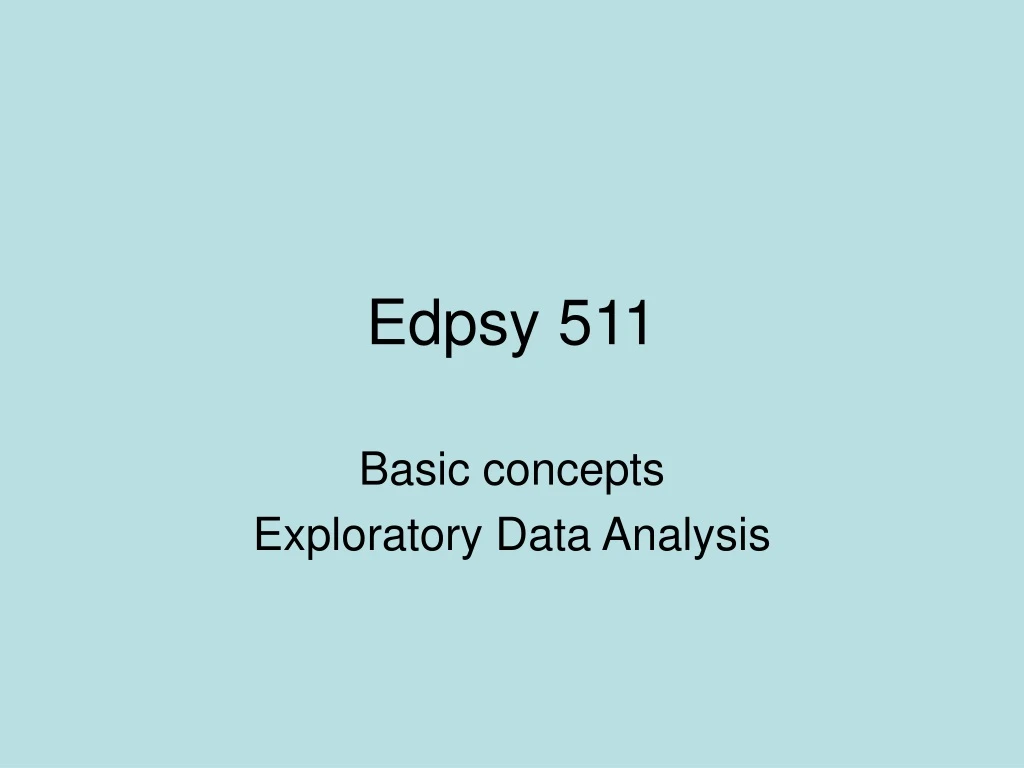 edpsy 511