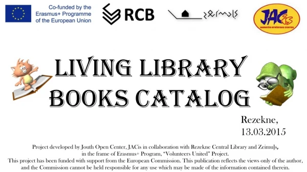 LIVING LIBRARY BOOKS CATALOG