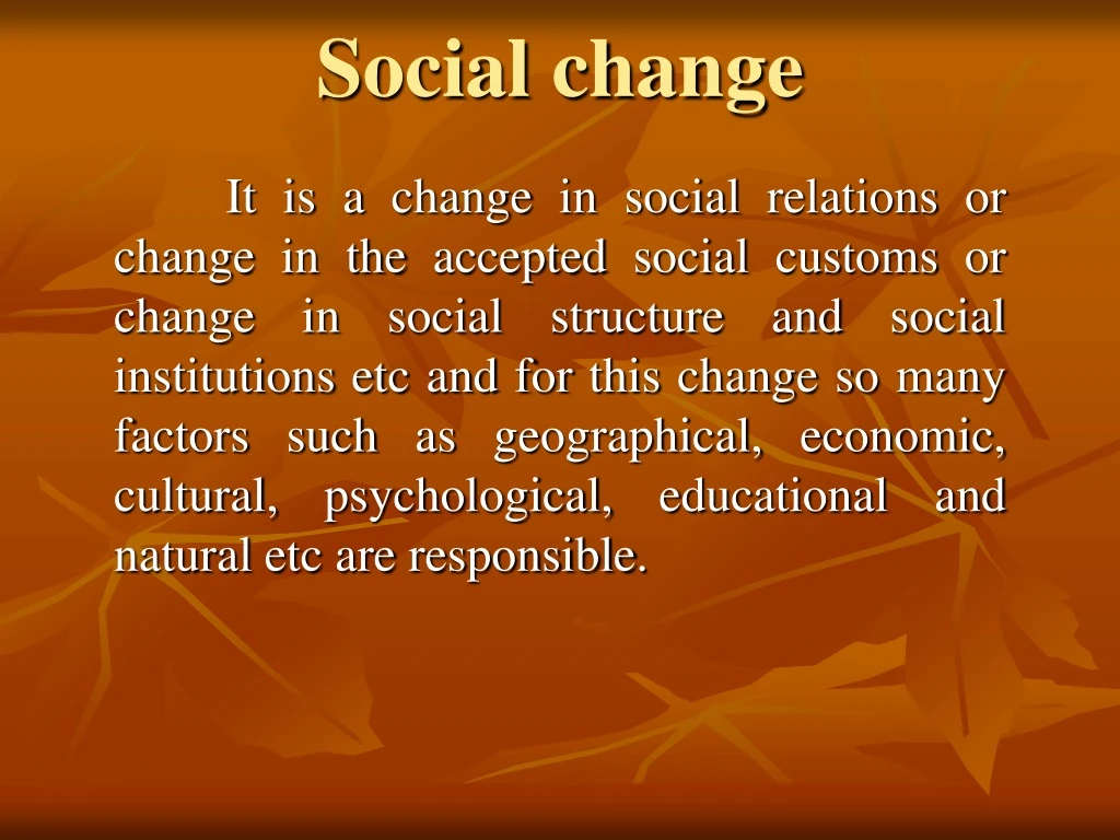 social change