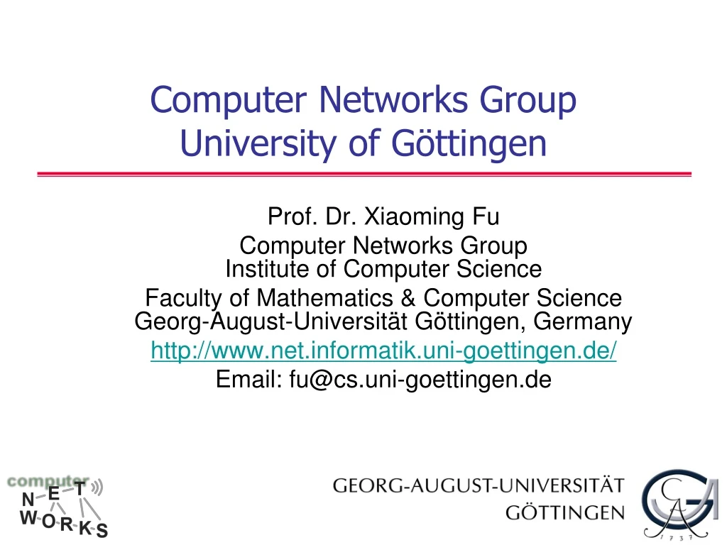 computer networks group university of g ttingen