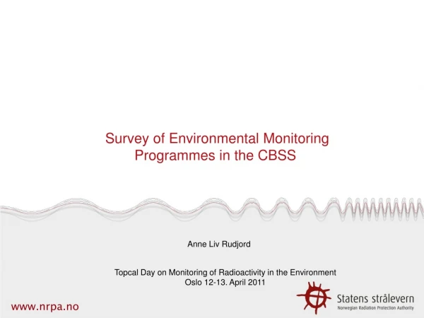 Survey of Environmental Monitoring Programmes in the CBSS