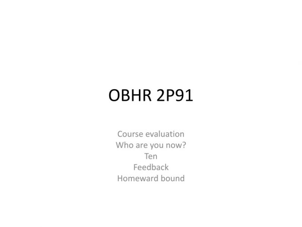 OBHR 2P91
