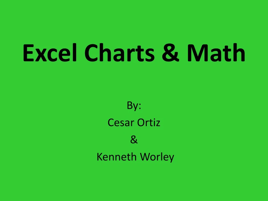 excel charts math