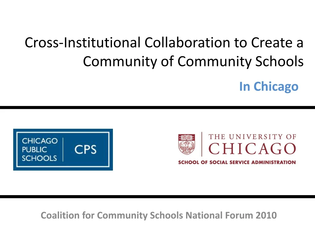 cross institutional collaboration to create a community of community schools