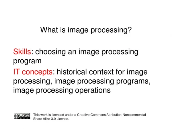 What is image processing?