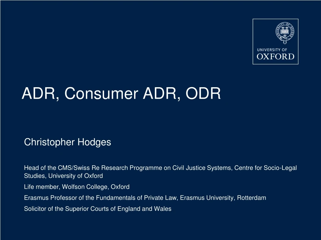 adr consumer adr odr