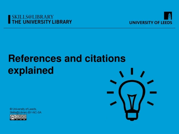References and citations explained