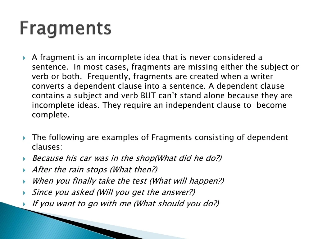 fragments