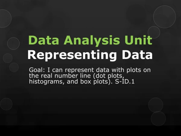 Data Analysis Unit Representing Data