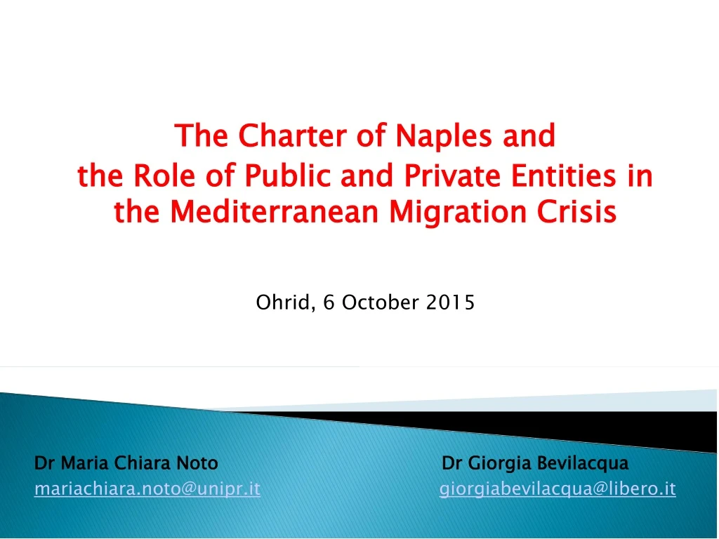 the charter of naples and the role of public