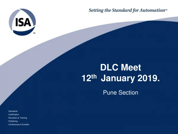 DLC Meet  12 th   January 2019.