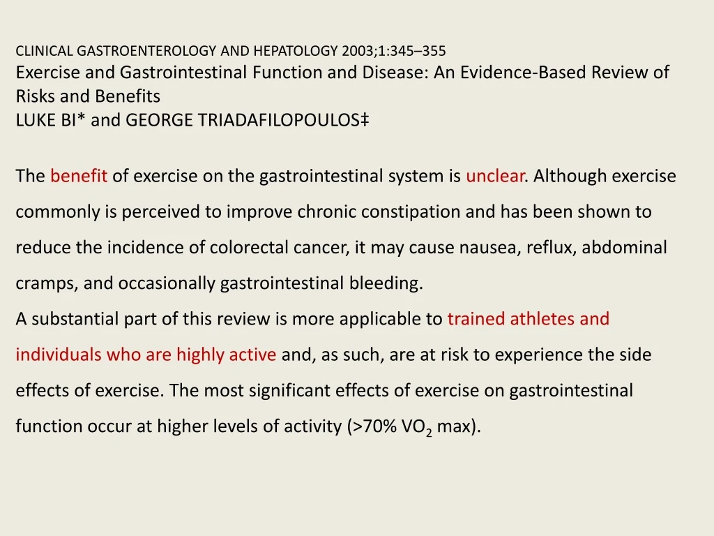 clinical gastroenterology and hepatology 2003