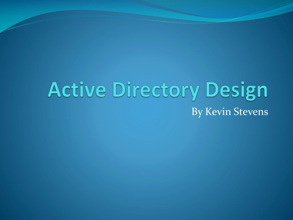 active directory design