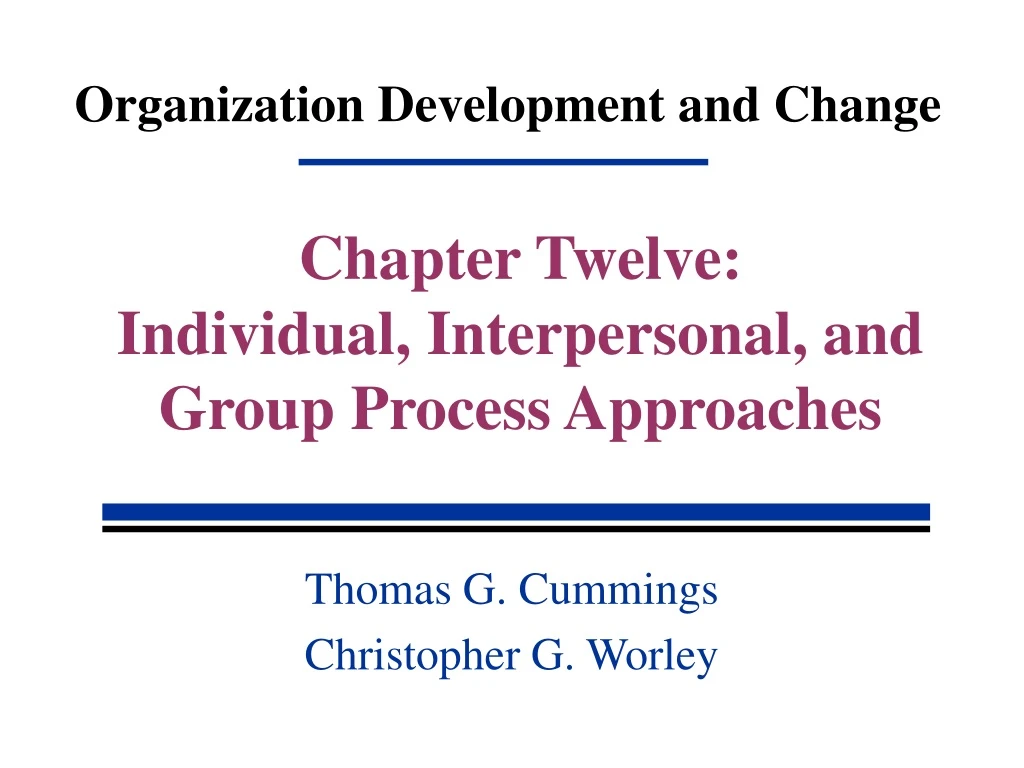 organization development and change