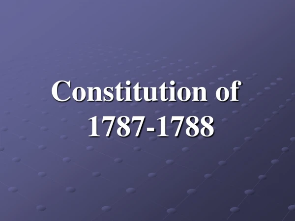 Constitution of 1787-1788