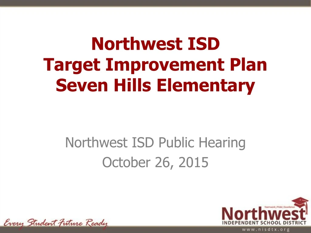 northwest isd target improvement plan seven hills elementary