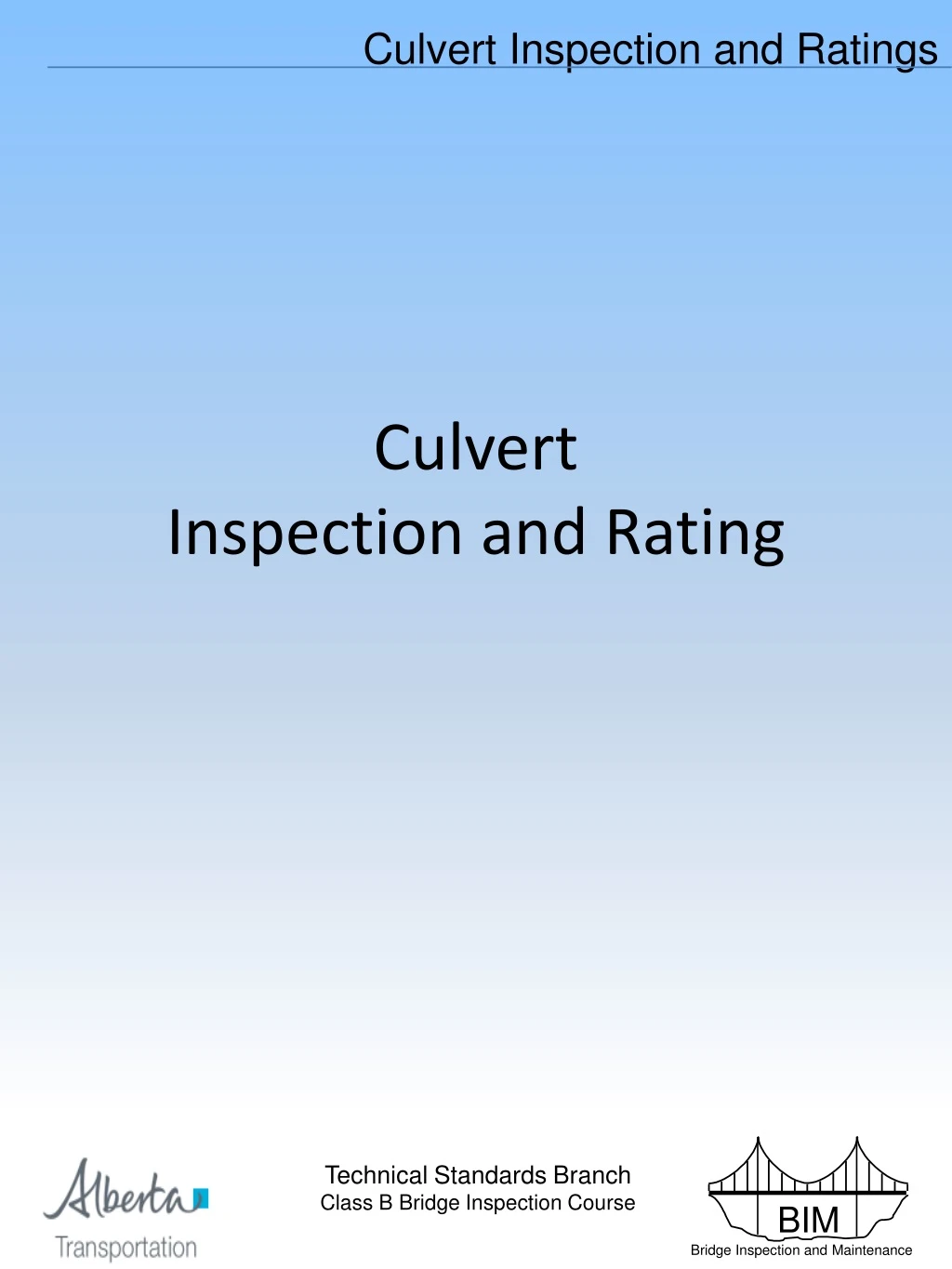 culvert inspection and rating