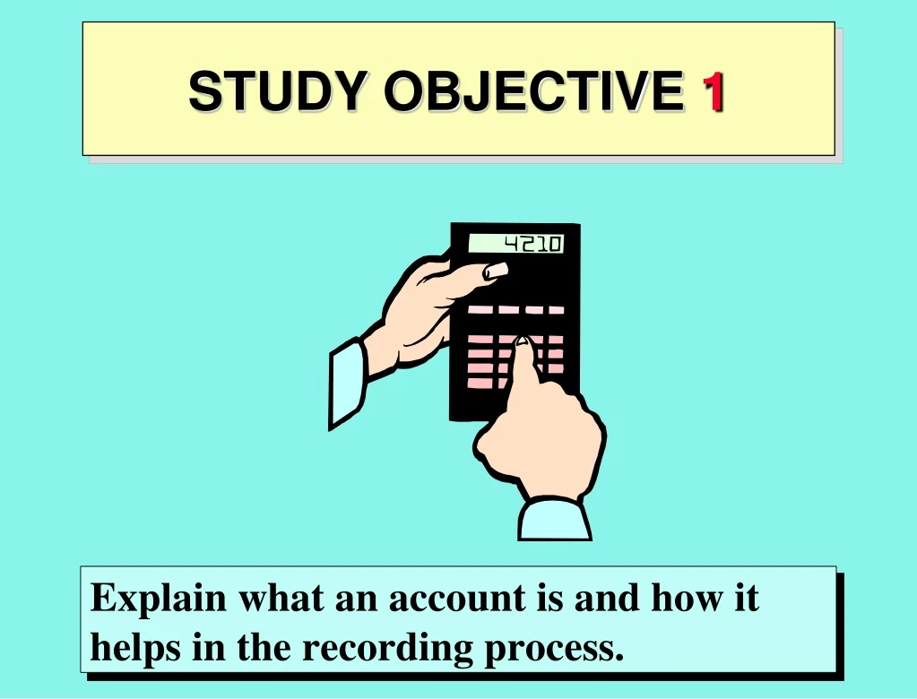 study objective 1