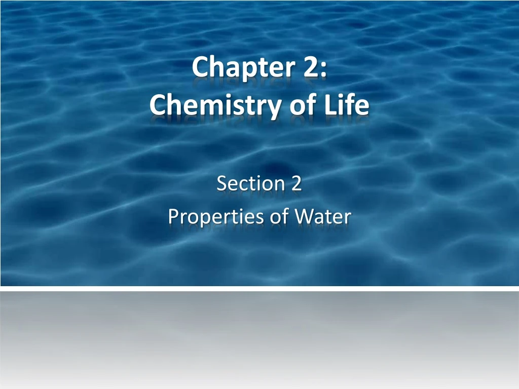 chapter 2 chemistry of life