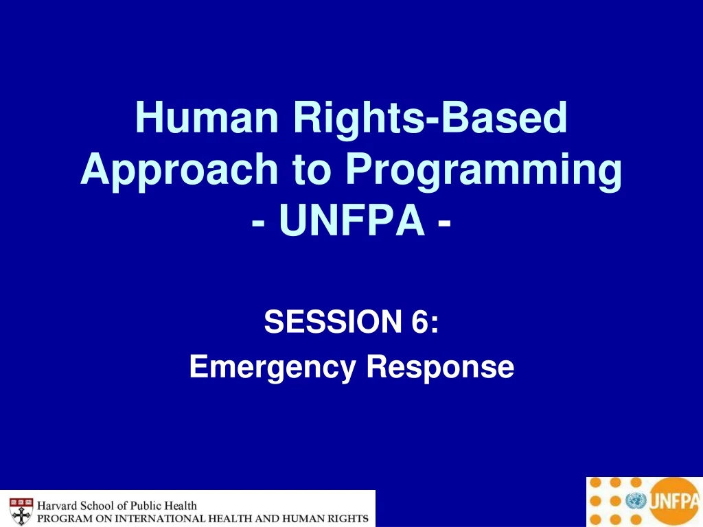 human rights based approach to programming unfpa