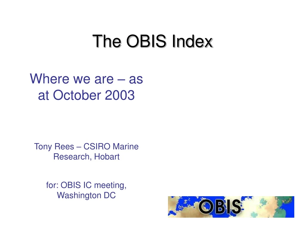 the obis index