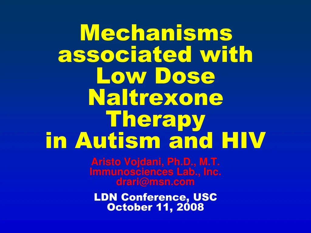 mechanisms associated with low dose naltrexone