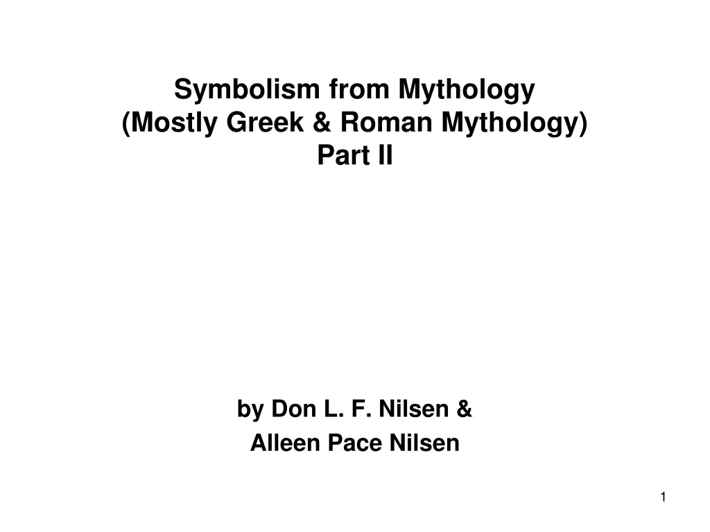 symbolism from mythology mostly greek roman mythology part ii