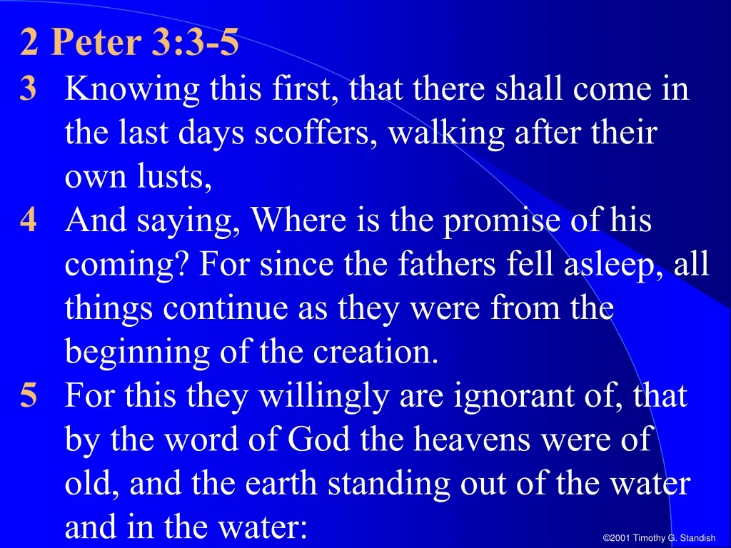 2 peter 3 3 5 3 knowing this first that there