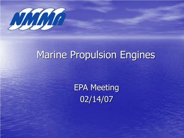 Marine Propulsion Engines