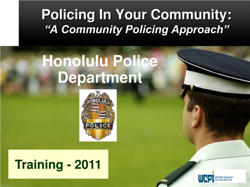 policing in your community a community policing approach