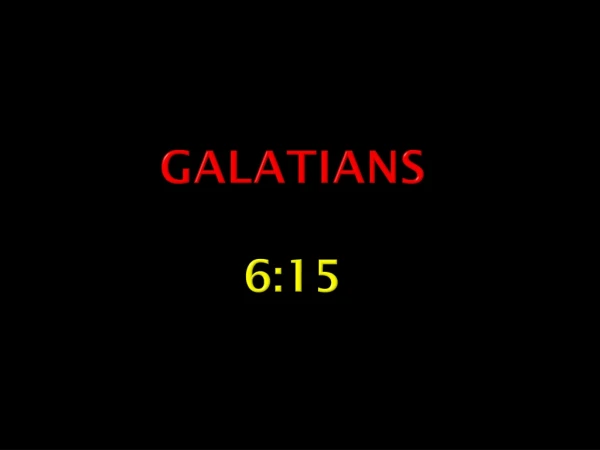 Galatians 6:15