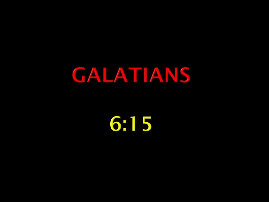 galatians 6 15