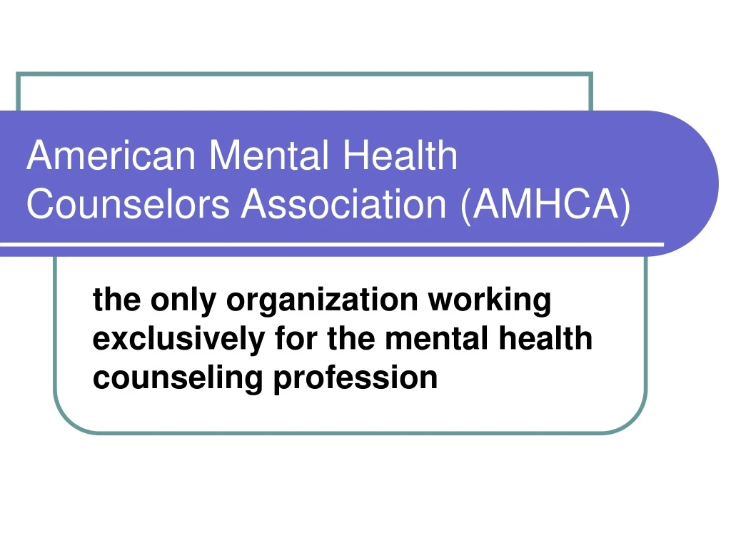 american mental health counselors association amhca
