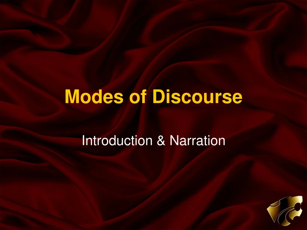 modes of discourse